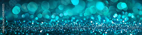 Neon Turquoise Glitter Lights, Bright and Eye-Catching Background for Energetic and Active Designs