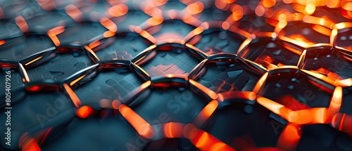 Macro shot of a graphene sheet, revolutionary material with a multitude of applications photo