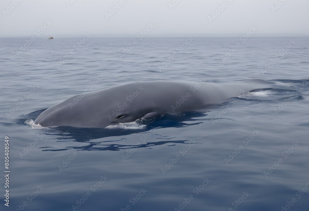 Fototapeta premium A view of a Humpback Whale in the water
