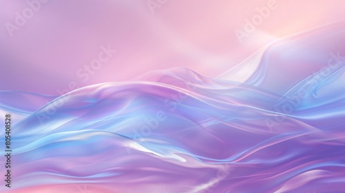 Blurry pastel tone blue and pink waves in abstract form