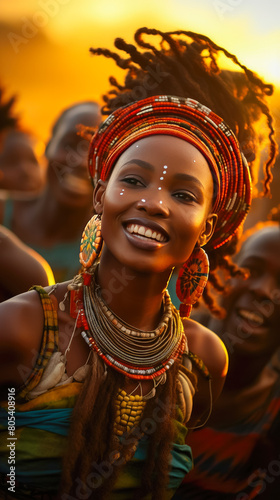 This visual narrative portrays a vibrant tribal festival in Africa. © Dmitriy