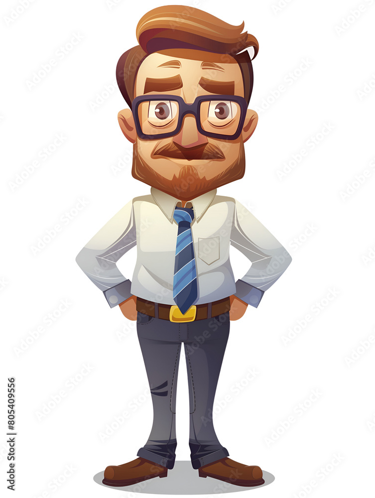 Illustration of a businessman cartoon