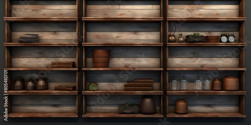 old wooden shelves