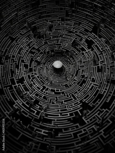 Book Page Labyrinth in Literary Art