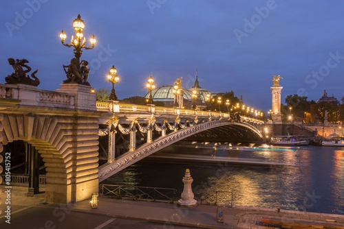 Pont Alexandre III illuminated in the late afternoon. Paris, France. © Stefan Lambauer
