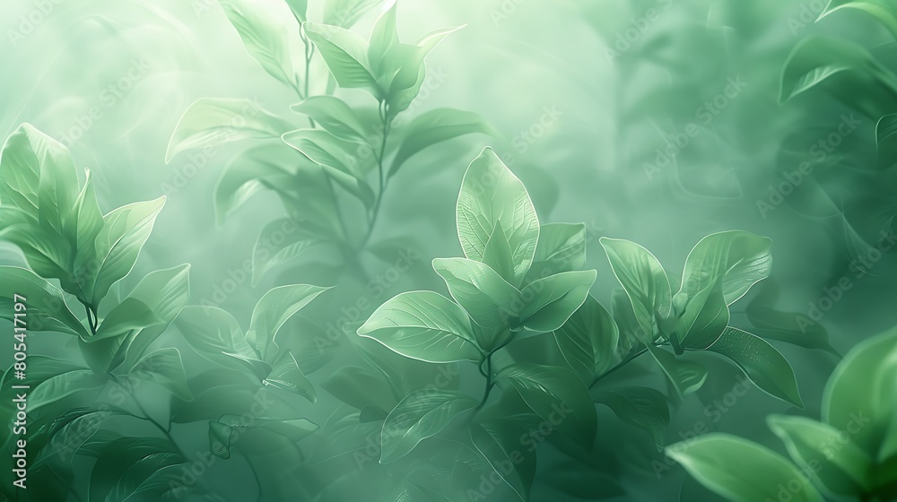 An abstract rendering of airy mint green ferns and foliage, with a focus on fluid shapes and light, ethereal colors. An abstract rendering of airy mint green ferns and foliage, with a focus on fluid shapes and light, ethereal colors.