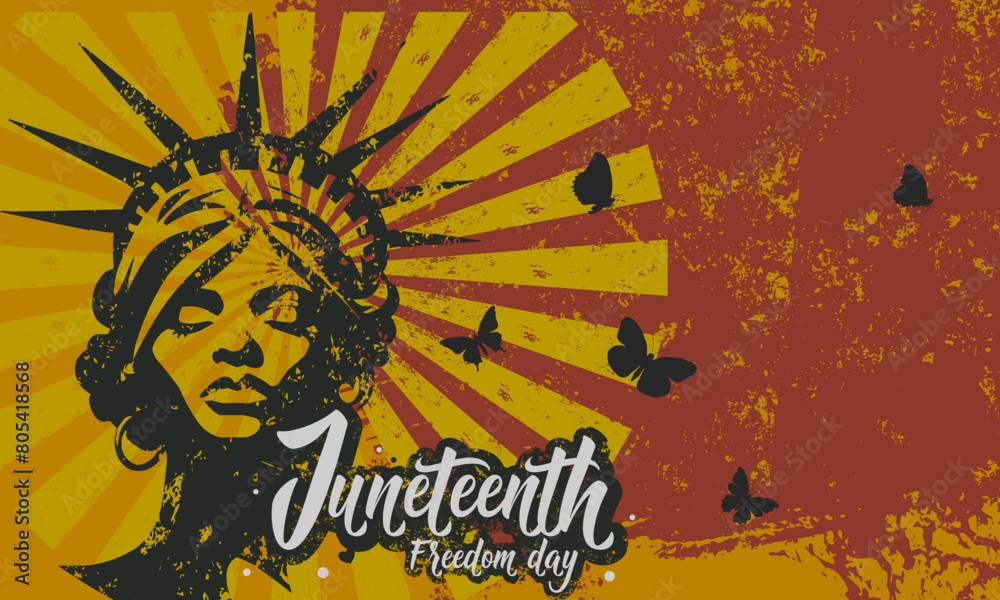 Juneteenth. Freedom day. = banner, vector illustration, background