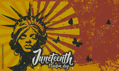 Juneteenth. Freedom day.   banner  vector illustration  background
