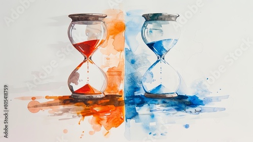 Hourglass watercolor