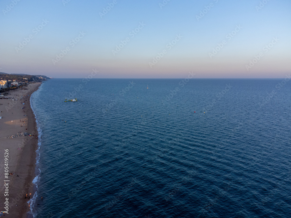 Aerial view of the calm Mediterranean Sea Aerial view of the calm Mediterranean Sea