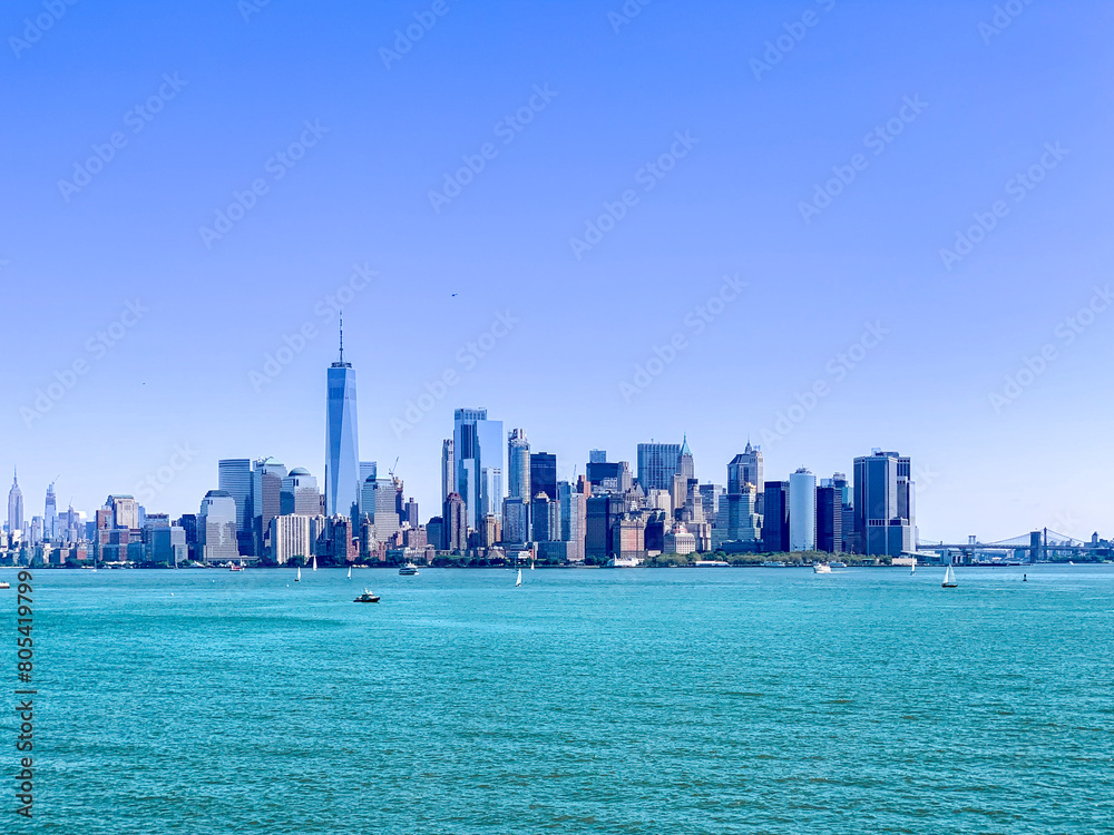 View of the breathtaking skyscraper city, New York View of the breathtaking skyscraper city, New York