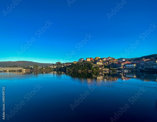 Sky reflected in Galician lake