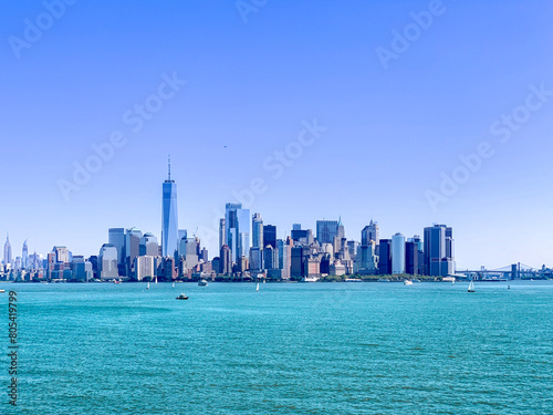 View of the breathtaking skyscraper city  New York