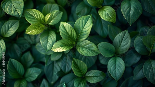 Seamless, flowing pattern of green ash leaves, artistically layered to create a lush, continuous texture.