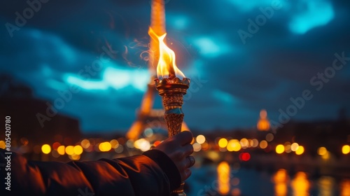 Olympic torch in Paris. photo