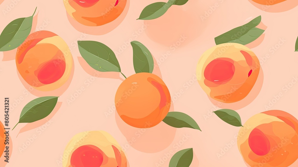 seamless pattern of sweet peaches backgrounds illustrations