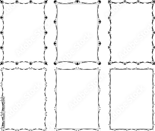 vector frames black on a white background © Елена Челышева