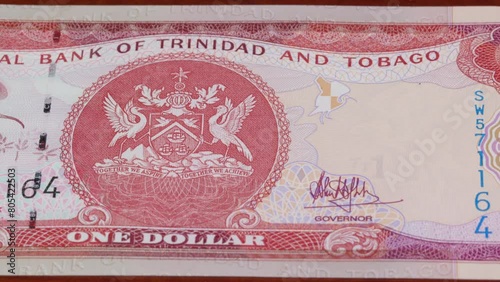 1 dollar Trinidad and Tobago national currency legal tender banknote bill bank 1 photo