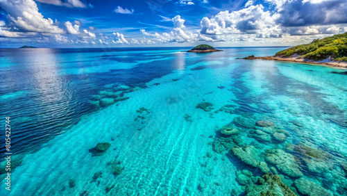 Tranquil Tropical Seascape with Clear Blue Waters