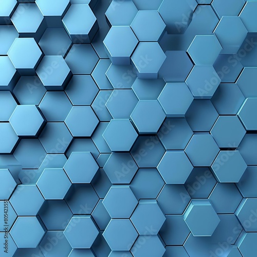 Hexagons pattern blue background Genetic research