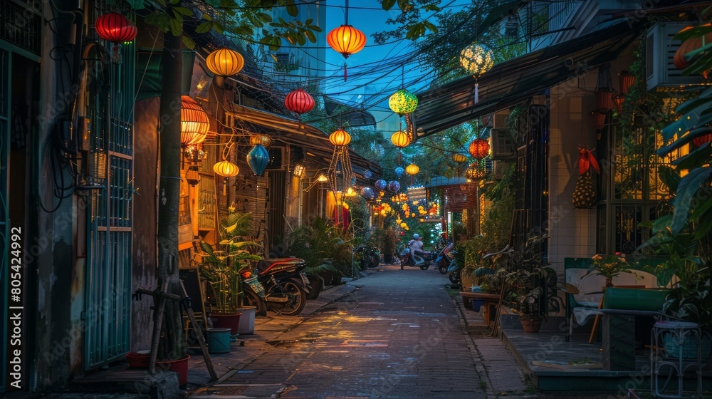 Little street of Ho Chi Minh city, Vietnam