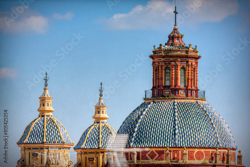 Bilde på lerret Dome of San Luis de los Franceses church, Seville, Spain