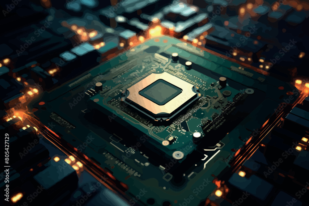 Electronic circuit board close up. Electronic circuit board close up.