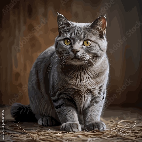 Retrato de un Gato Británico de Pelo Corto photo