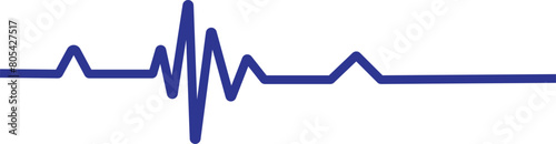 EKG monitoring in an emergency. Bright heartbeat artwork in victor form. Pulse rate line.