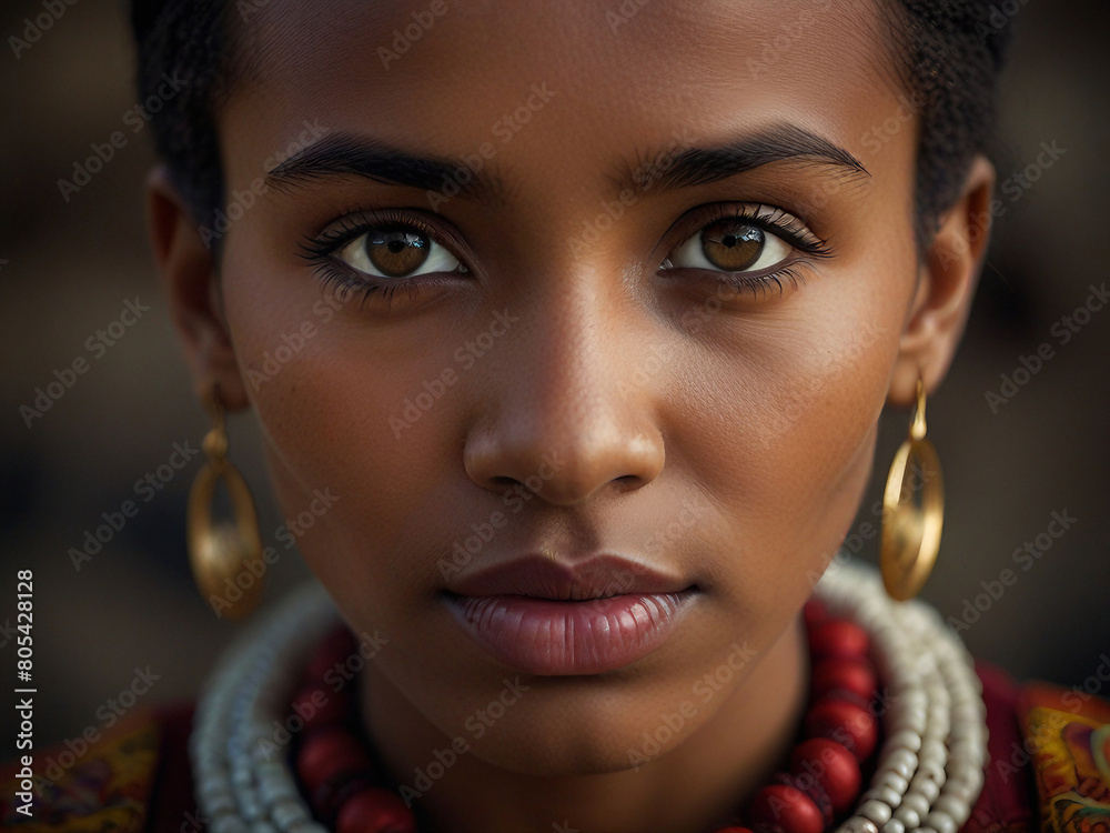 Ethiopian Woman in Traditional Dress Ethiopian Woman in Traditional Dress