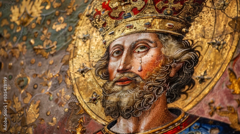 Obraz premium painting of an ancient medieval king