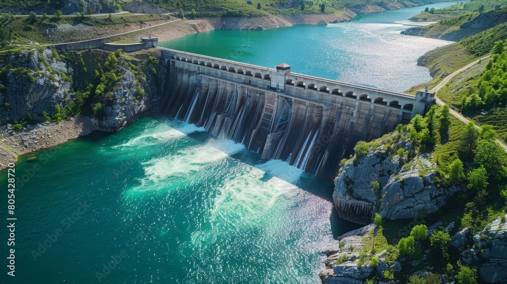 Hydropower reservoirs store water at higher elevations,  allowing for controlled release to generate electricity as needed