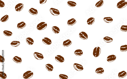 Coffee beans pattern background. coffee beans background. Coffee beans wallpaper. Coffee Beans Illustration for packaging. 