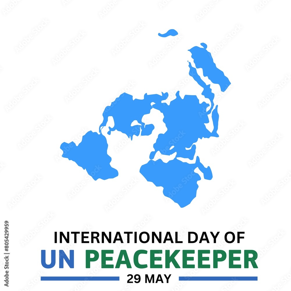 International Day of United Nations Peacekeepers vector illustration. May 29