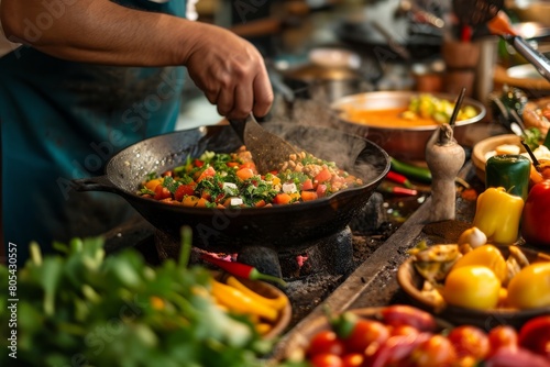 National mexican dish pilgrim in cafe on table
