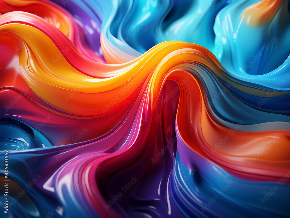 Obraz premium abstract colorful background with waves