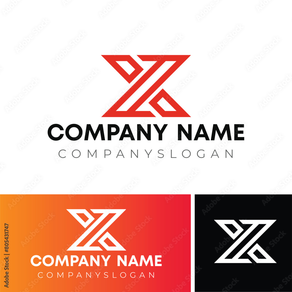 XZ initial logo design XZ initial logo design