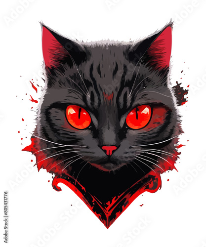 Cute cat illustration vector