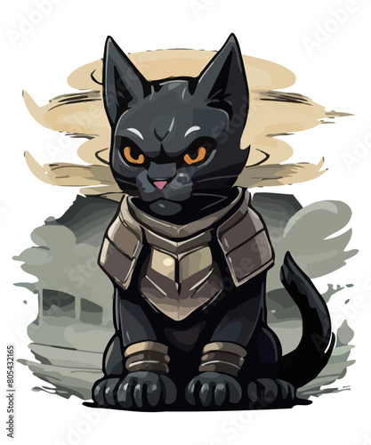 Cute cat illustration vector