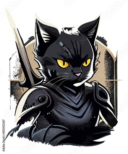 Cute cat illustration vector