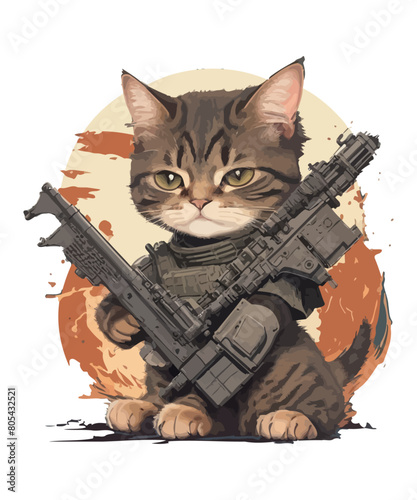 Cute cat illustration vector