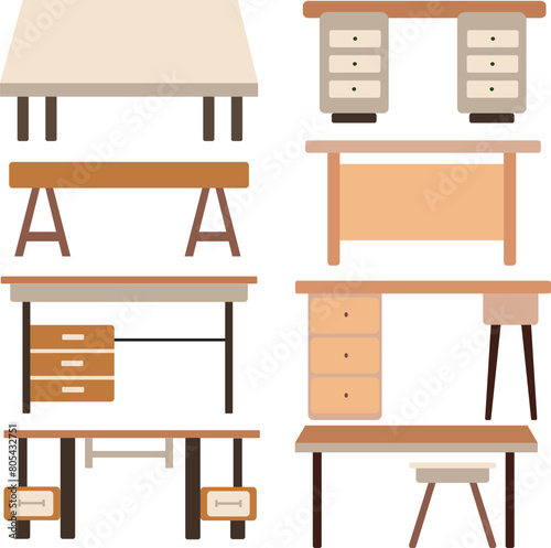 Table set vector illustration