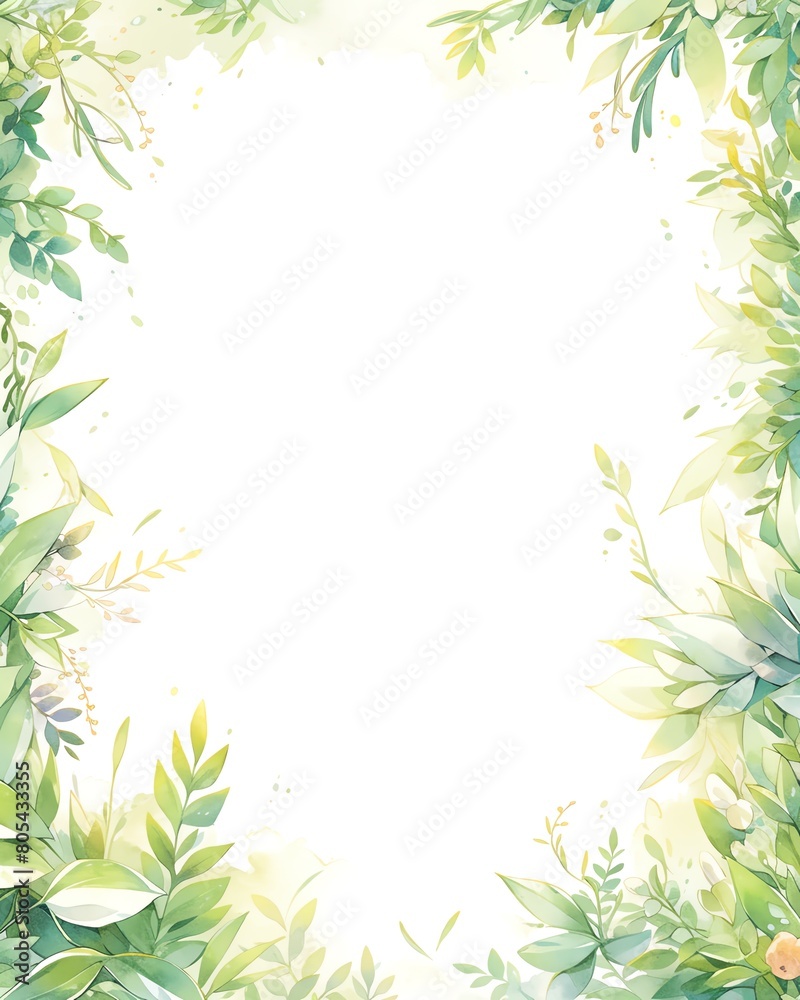 A beautiful watercolor painting of a lush green garden A beautiful watercolor painting of a lush green garden