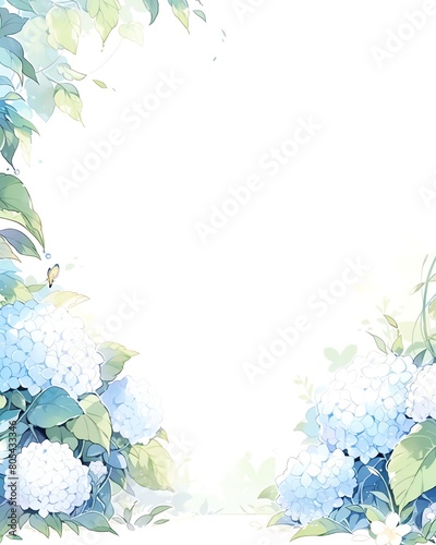 A beautiful watercolor painting of a floral frame