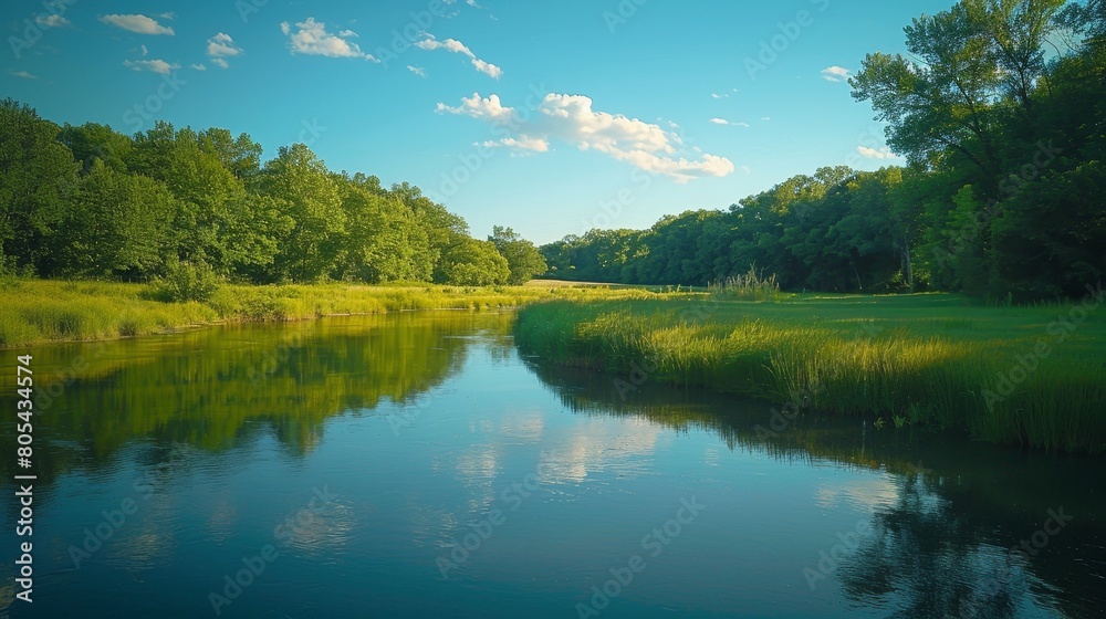 Countryside Serene Nature: A neon photo showcasing the serene beauty of nature in the countryside Countryside Serene Nature: A neon photo showcasing the serene beauty of nature in the countryside