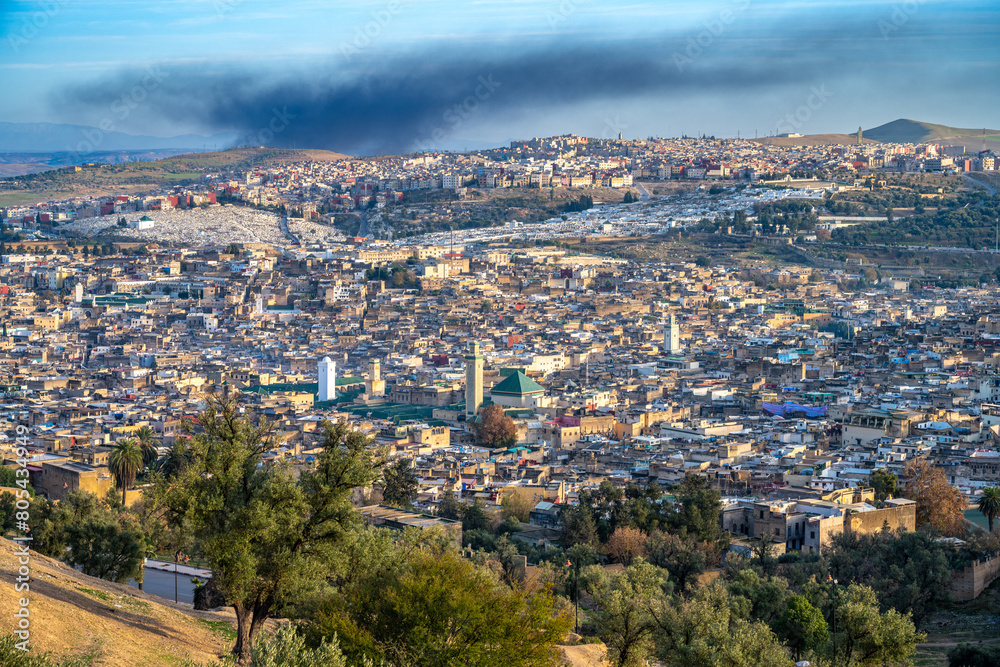 Fototapeta premium Partial View of Fez Medina From the North, Morocco