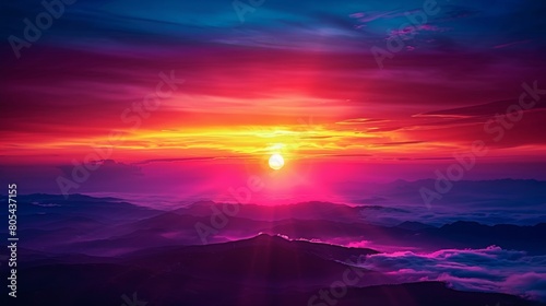 Sunset Sunrise Landscape: Neon photos showcasing the beauty of sunrise and sunset in various landscapes