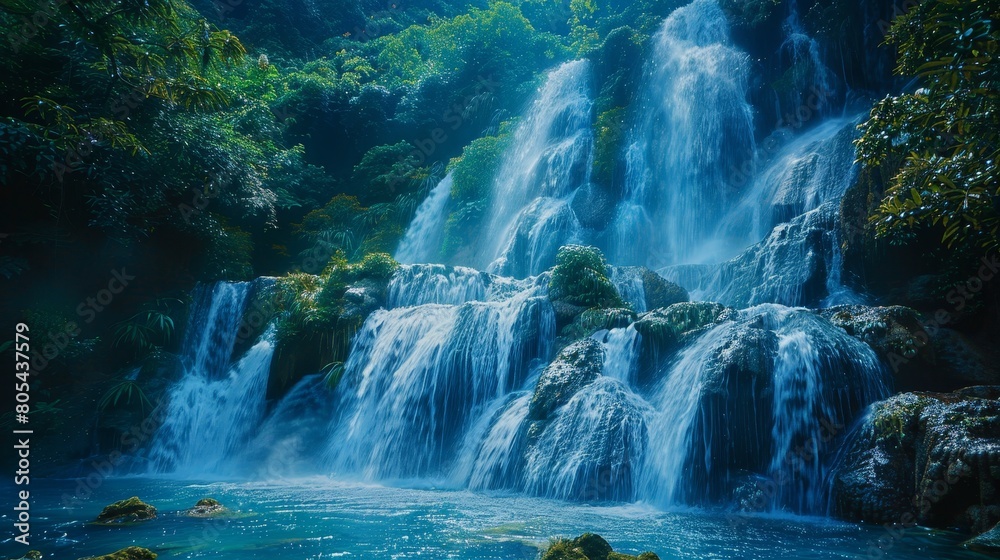 Waterfalls Paradise: Neon photos of waterfalls in paradisiacal surroundings Waterfalls Paradise: Neon photos of waterfalls in paradisiacal surroundings