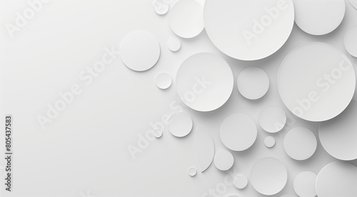 Abstract white background with a lot of circles