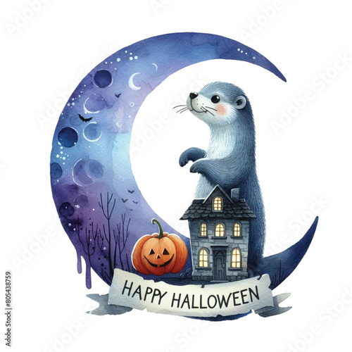 Animals Happy Halloween Sign PNG